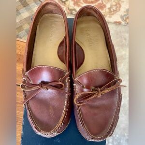 Cole Haan Men’s Burgundy Leather Boat Shoes
